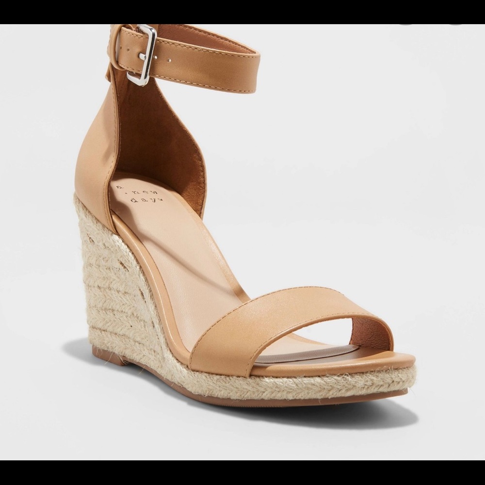 A new day nude wedge heels